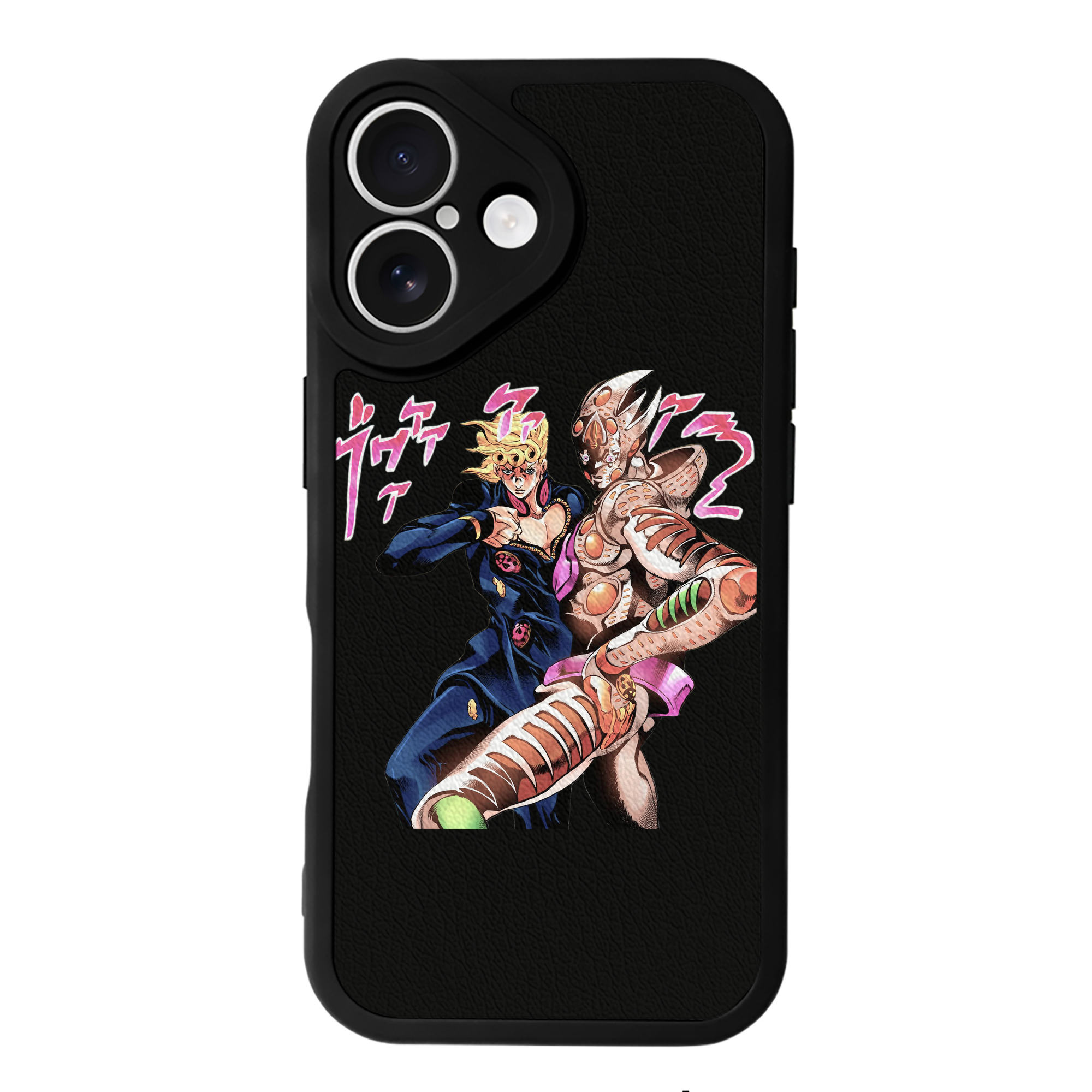 （画像用） ジョジョの奇妙な冒険 ジョルノ?ジョバァーナ JoJo's Bizarre Adventure Giorno Giovanna 【iPhone 16シリーズ対応】シリコンスマホケース（レザー調） 材質：シリコン